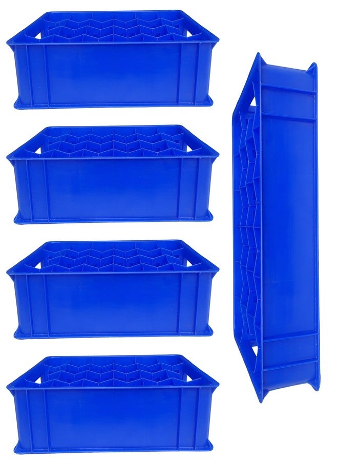 SINGHAL Plastic 24 Bottle Holding Plastic Crate 440 MM x 300 MM x 100 MM Storage Basket Box Bin - 5 Pcs - Image 1
